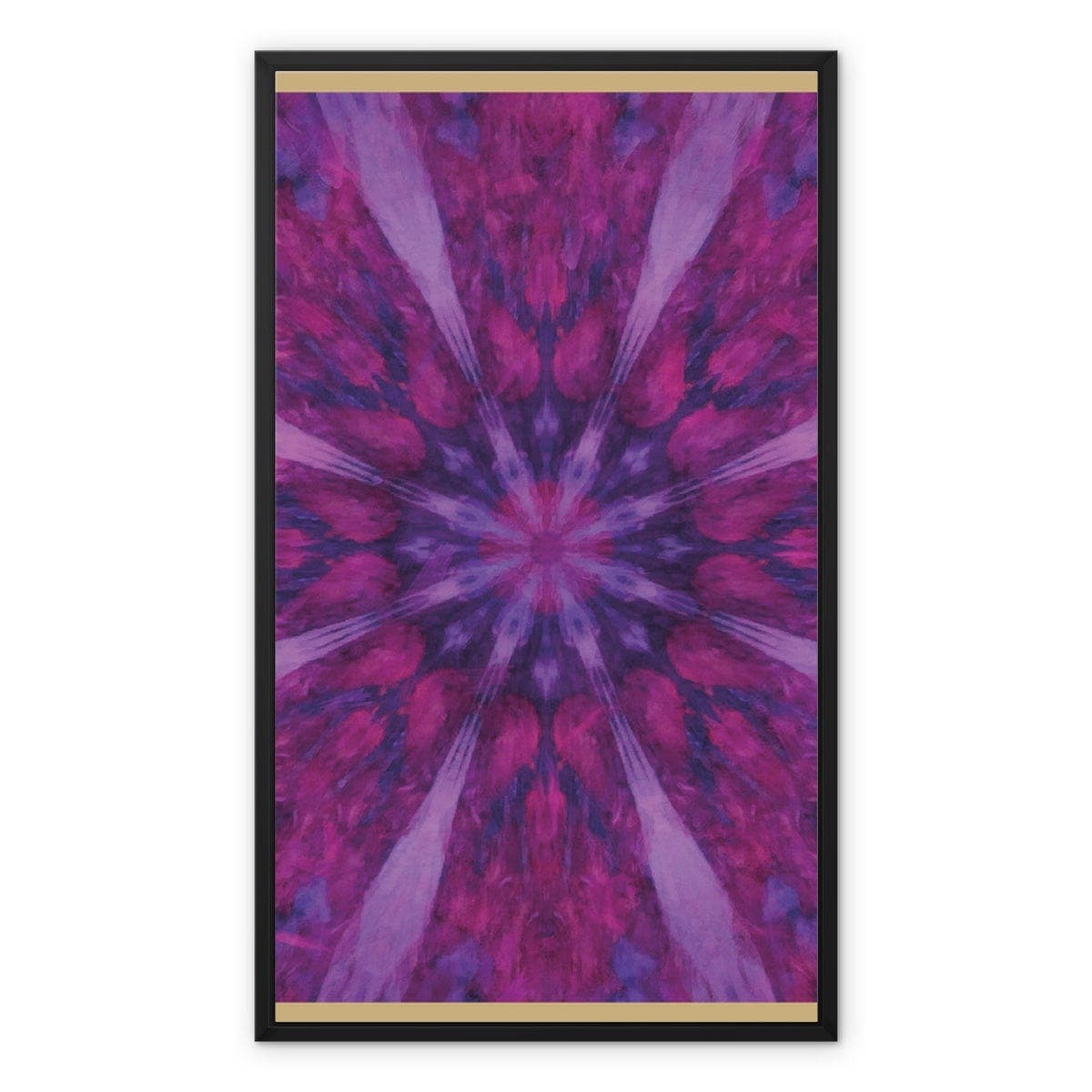 Purple Pattern Framed Canvas