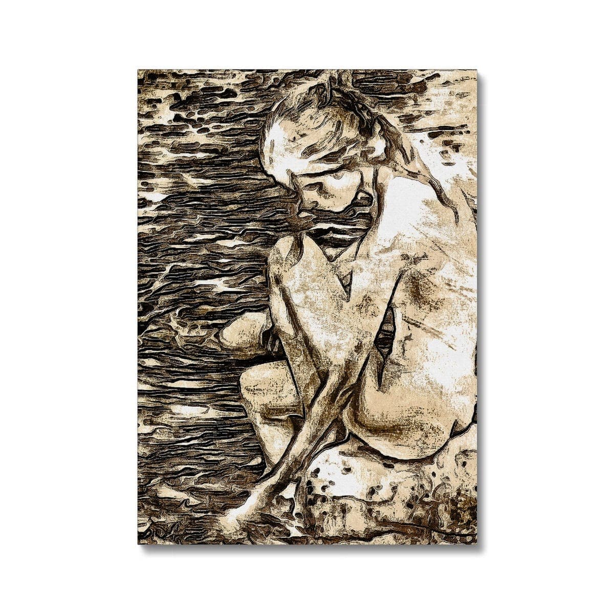 Lady at the Lake - stylized Canvas
