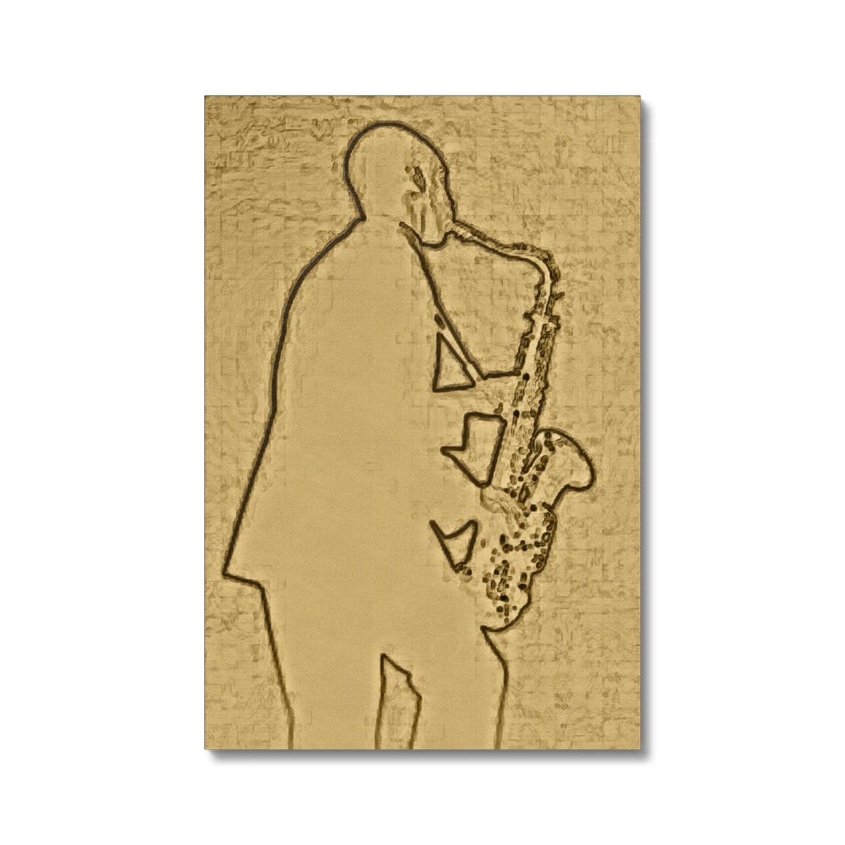 Sax Player Gold Canvas