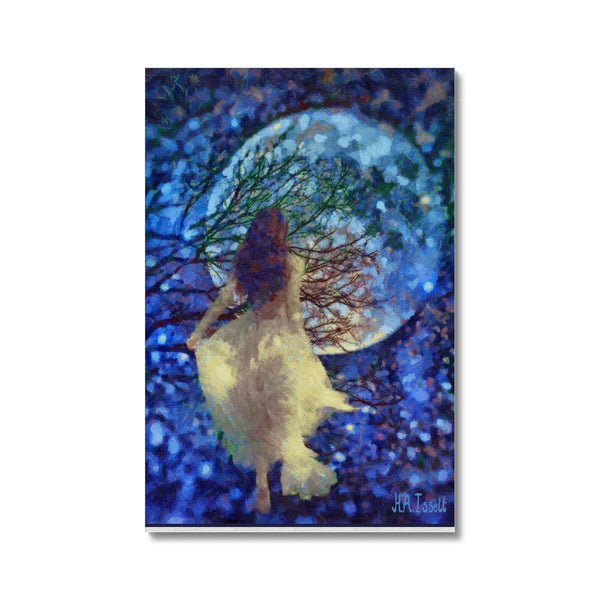 Lady and the Moon Canvas
