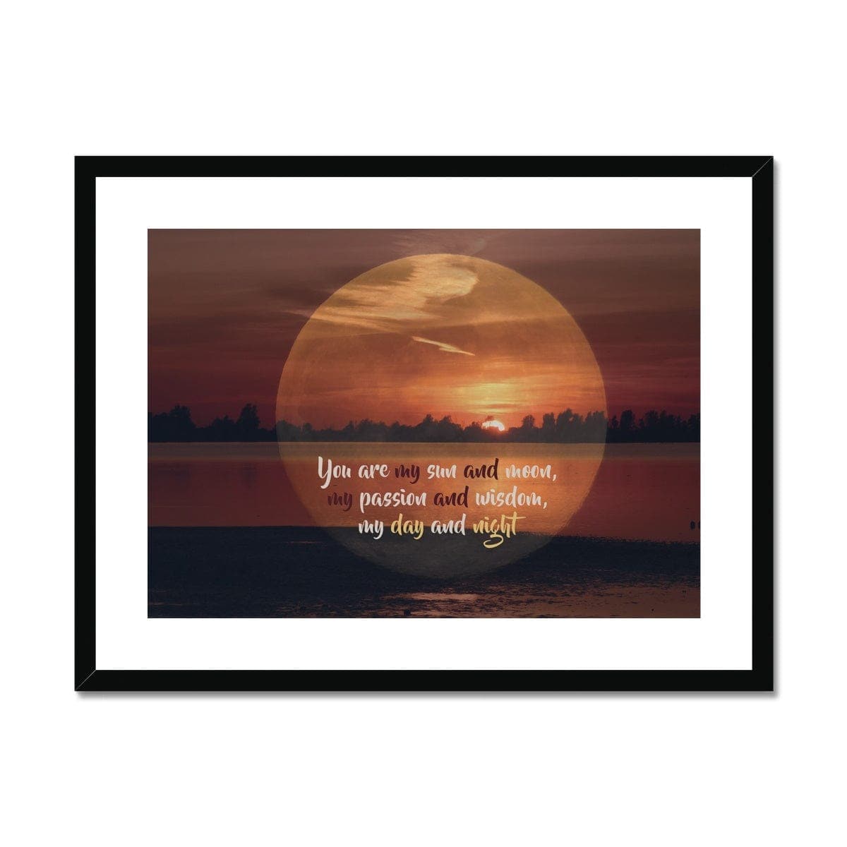 Sun and Moon, Framed & Mounted Print by Sensus Studio