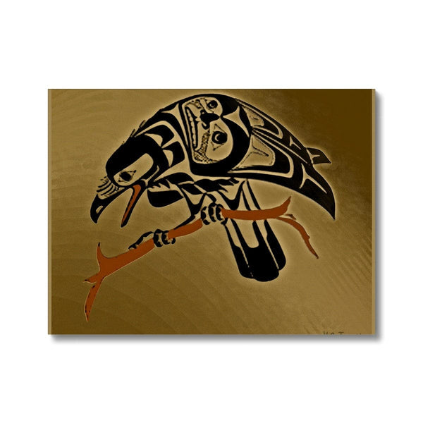 Toucan Black on Gold Canvas