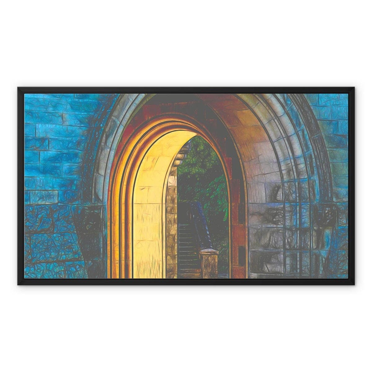 Gate to Dunrobin Castle, Framed Canvas, by Ingrid Hütten