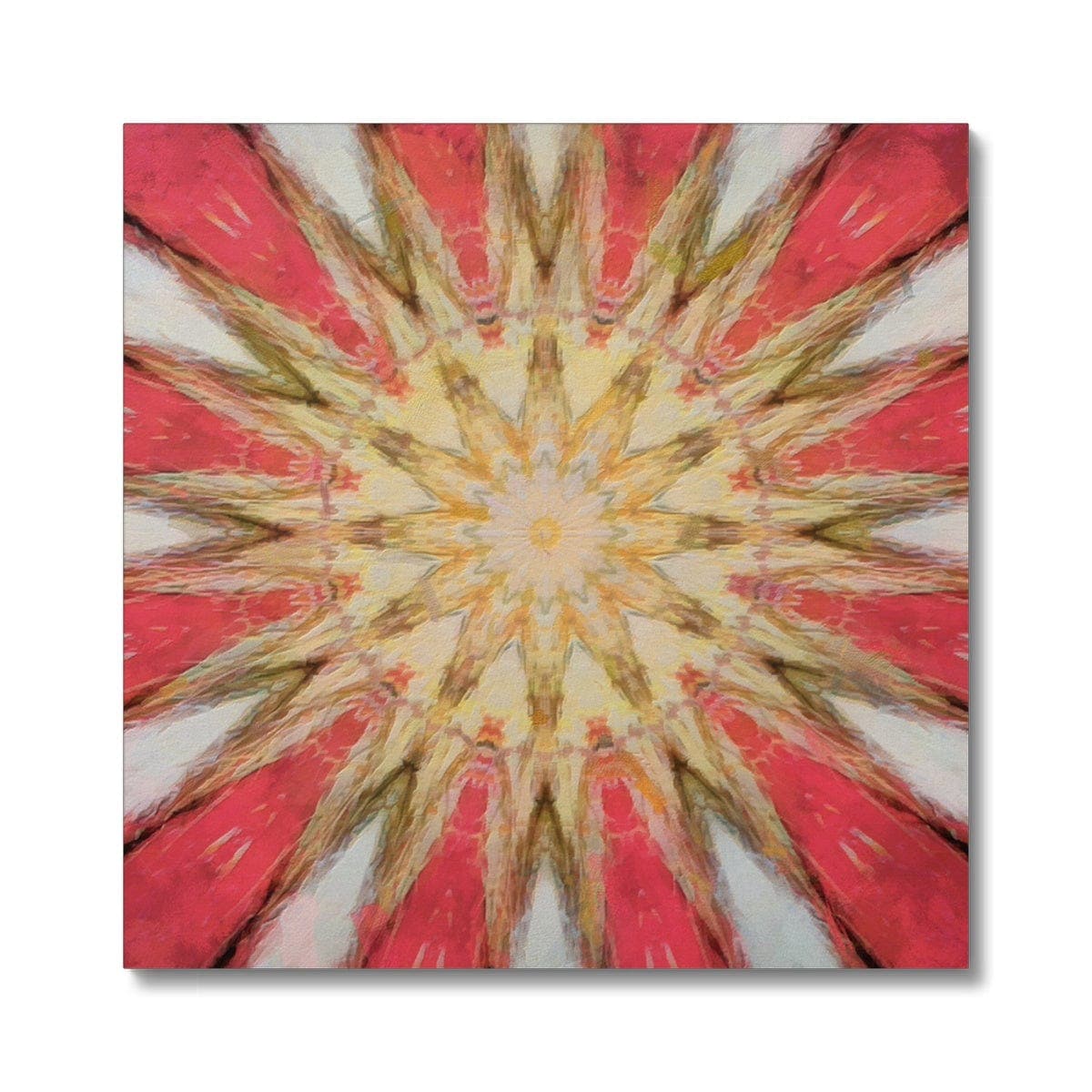 Red White and Gold Pattern Canvas