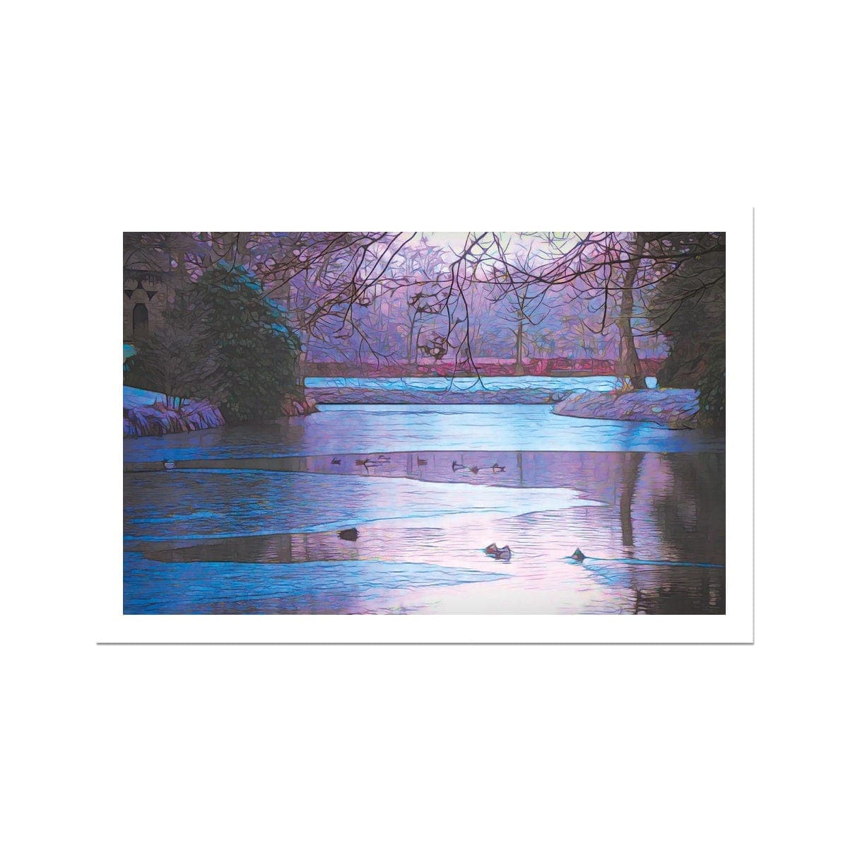 Winter pond Hahnemühle German Etching Print