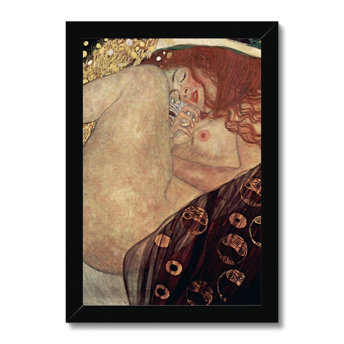 Gustav Klimt's Danae (1907-1908) Framed Print