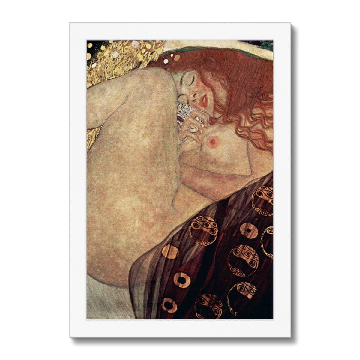 Gustav Klimt's Danae (1907-1908) Framed Print