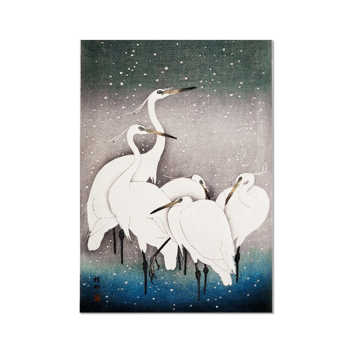 Group of Egrets (1925 - 1936) by Ohara Koson (1877-1945) Fine Art Print