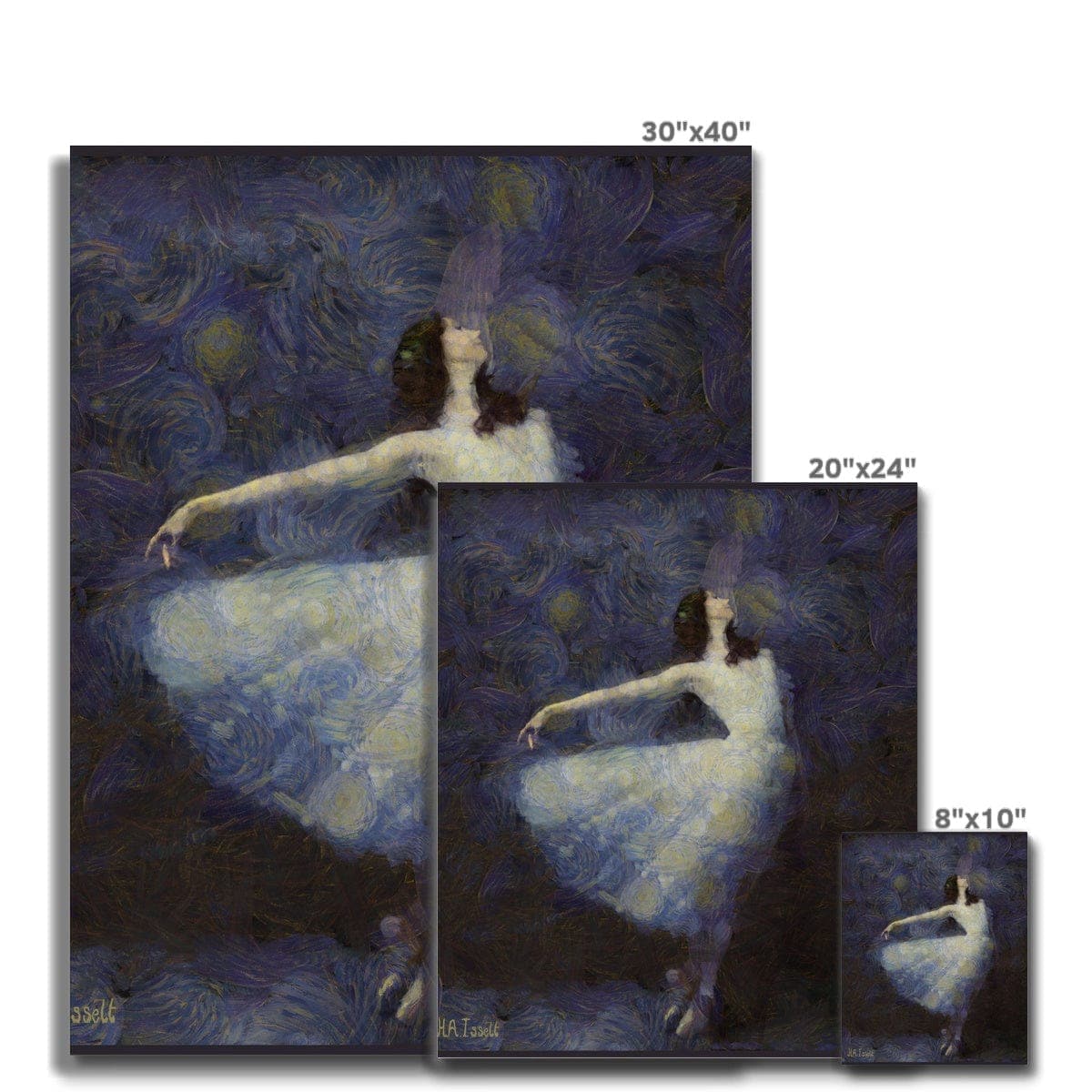 Fairy Dance - Ballerina White Dress Canvas