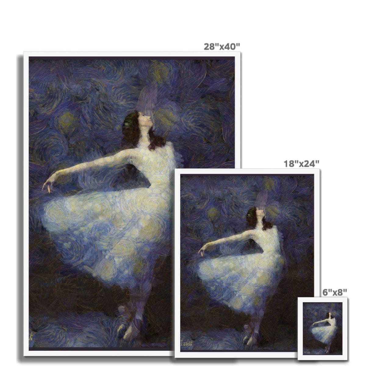 Fairy Dance - Ballerina White Dress Framed Print