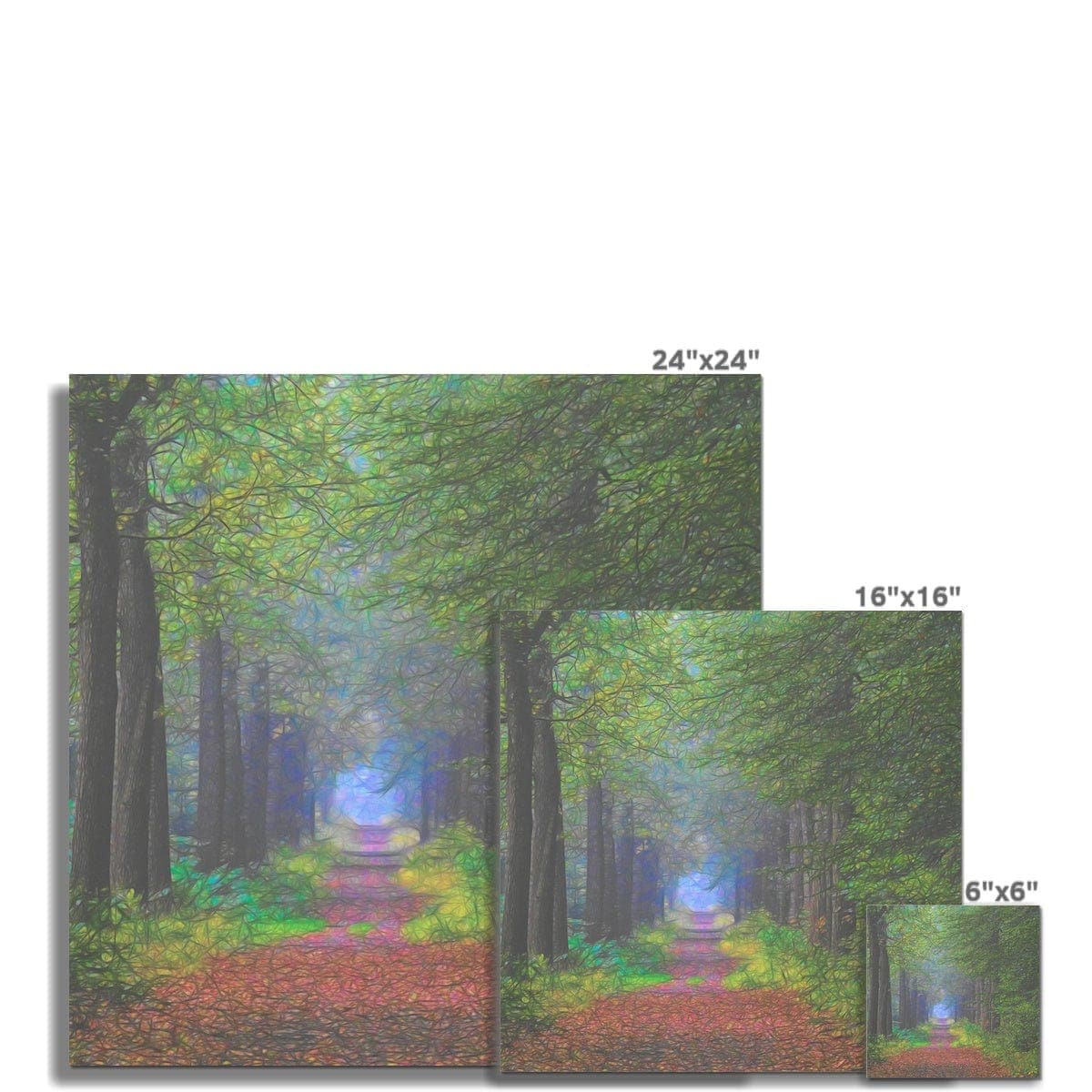 Forest lane, Hahnemühle German Etching Print, by Ingrid Hütten