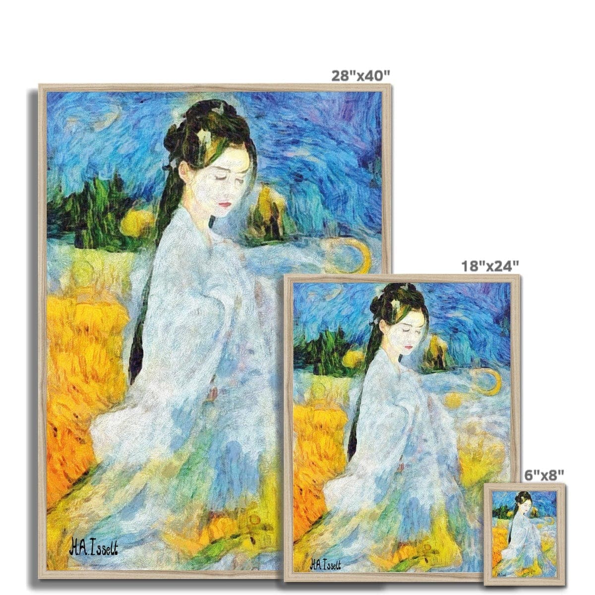 Geisha - Van Gogh Framed Print