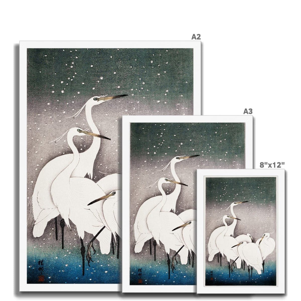Group of Egrets (1925 - 1936) by Ohara Koson (1877-1945) Framed Print