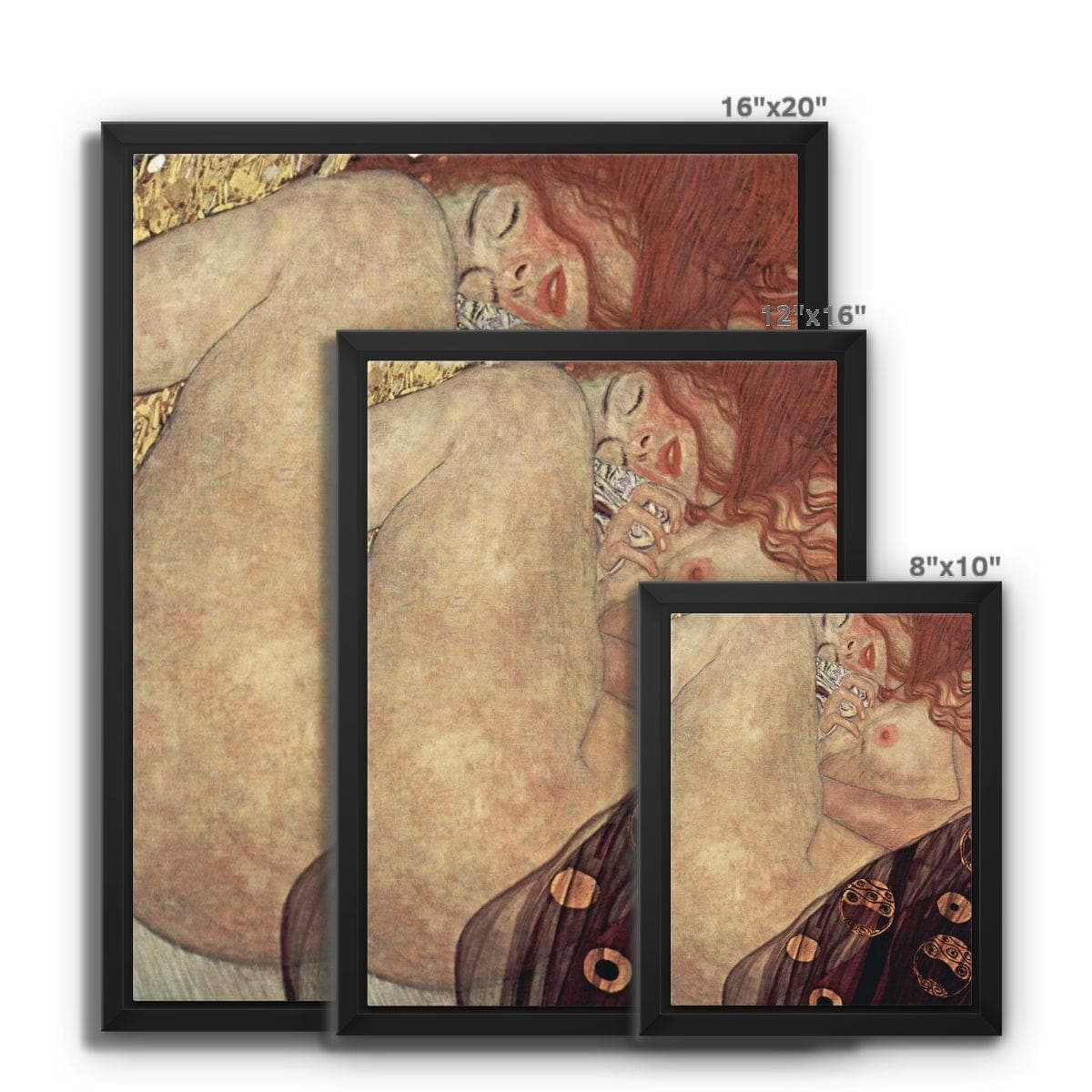 Gustav Klimt's Danae (1907-1908) Framed Canvas