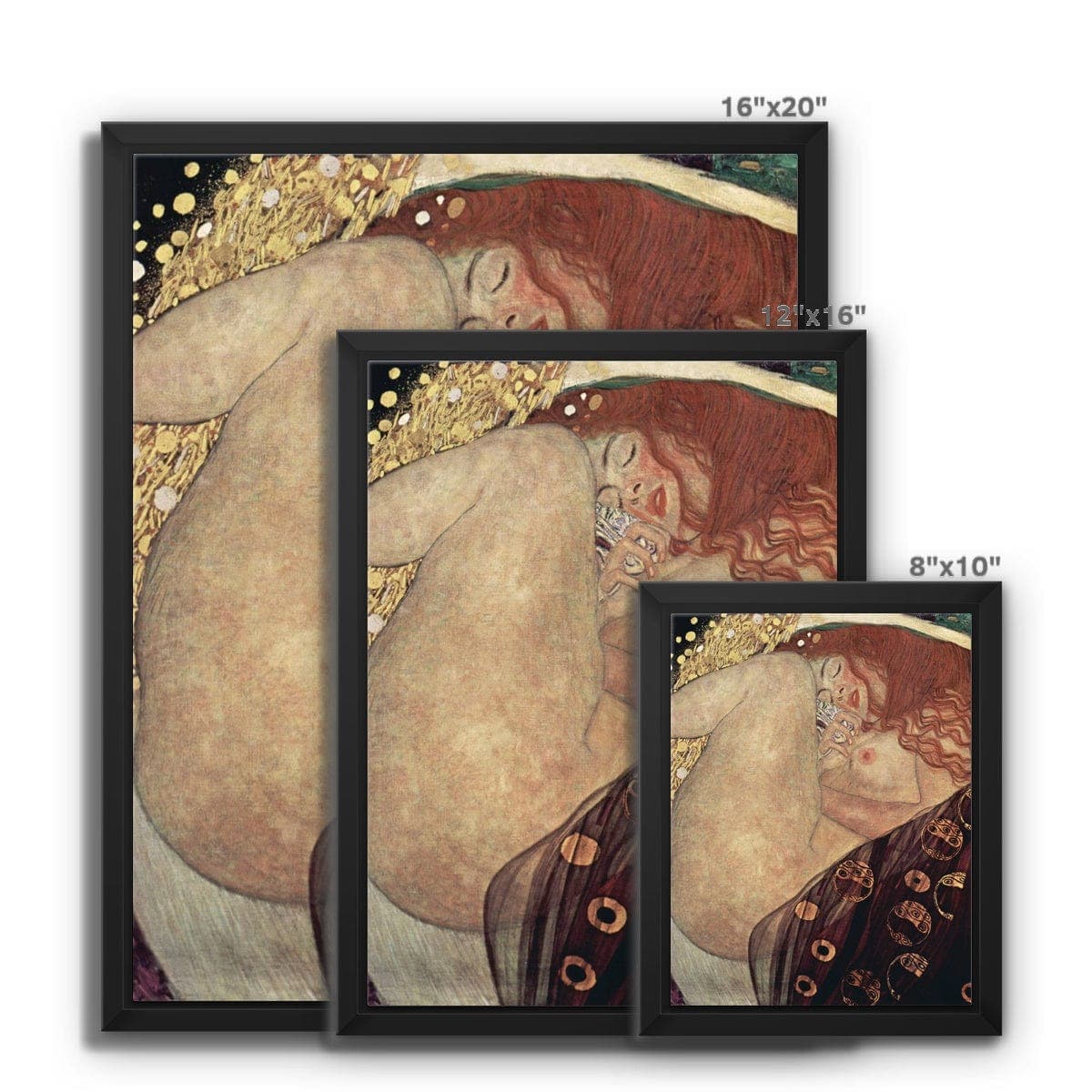 Gustav Klimt's Danae (1907-1908) Framed Canvas