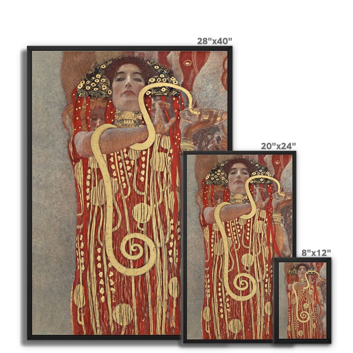 Gustav Klimt's Hygieia (1907) Framed Canvas