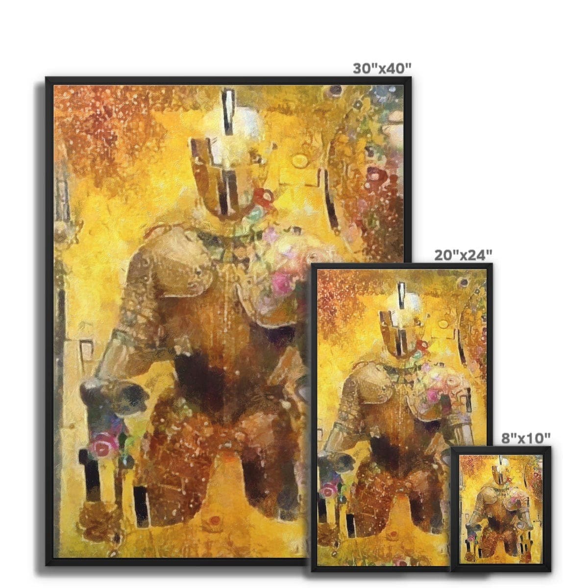 Klimt Knight Framed Canvas