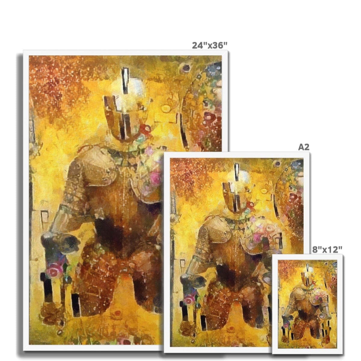 Klimt Knight Framed Print