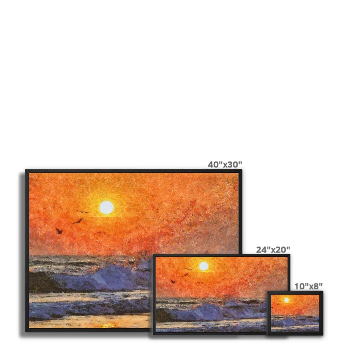 Orange Beach Framed Canvas