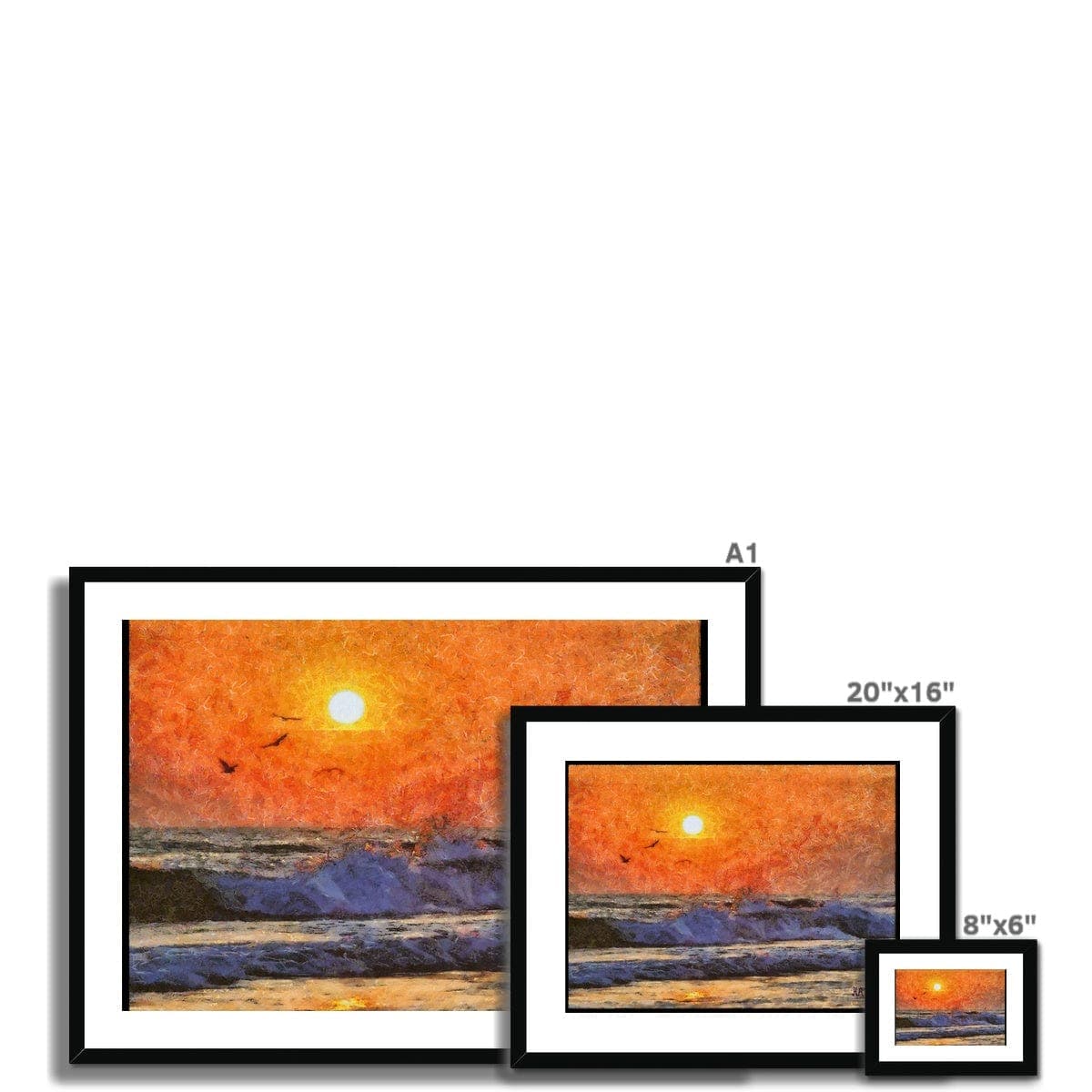Orange Beach - Framed & Mounted Print