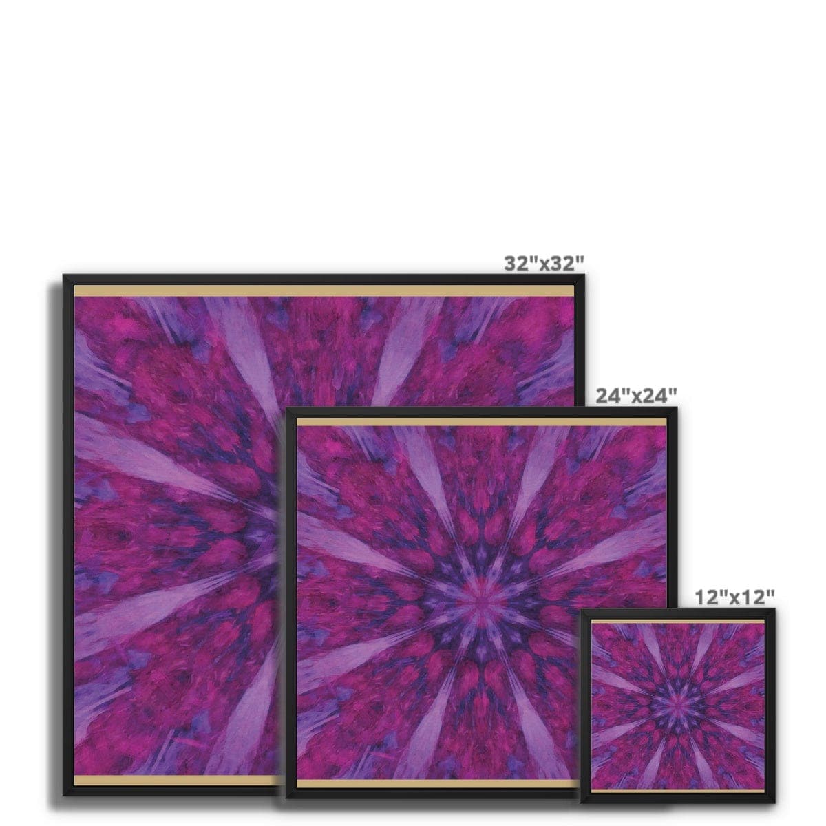 Purple Pattern Framed Canvas