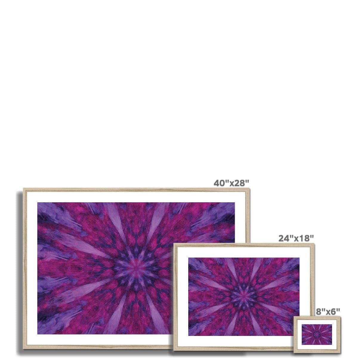 Purple Pattern Framed & Mounted Print