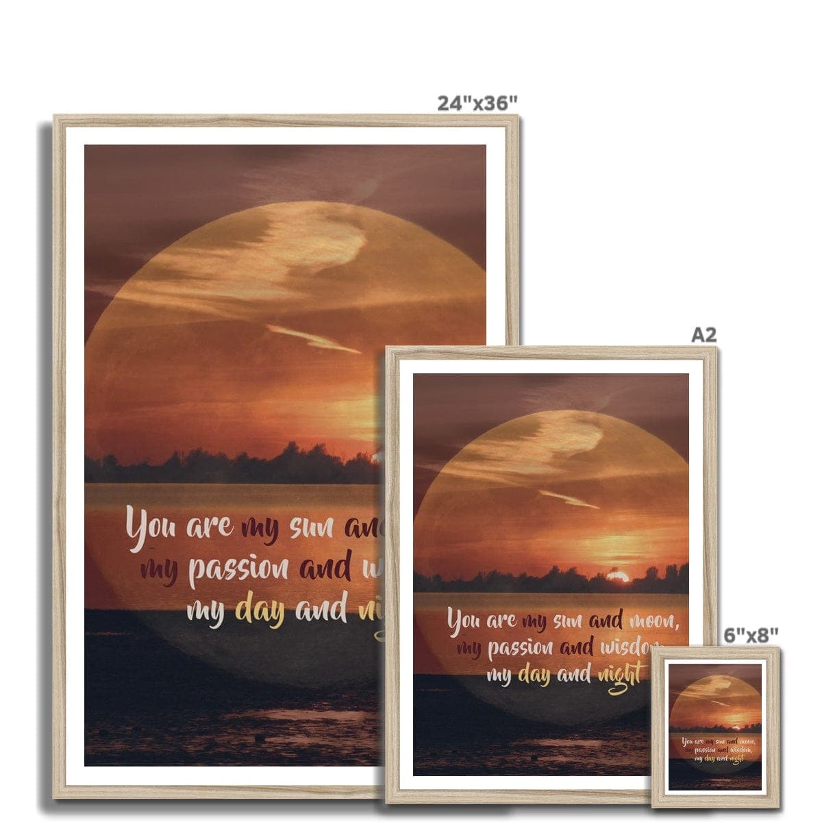Sun and Moon, Framed Print by Sensus Studio