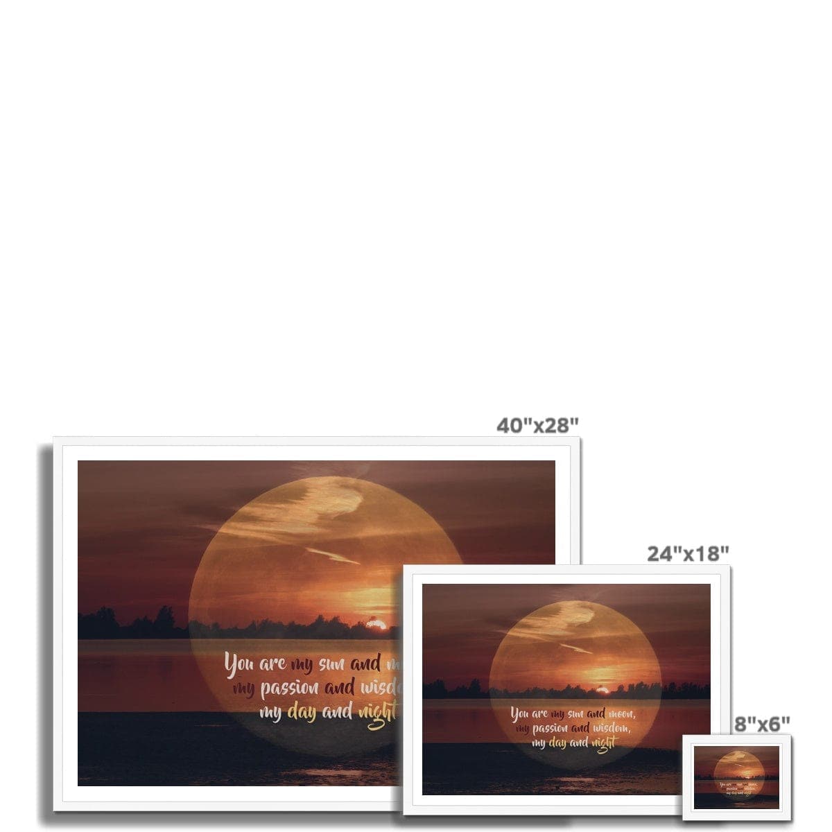 Sun and Moon, Framed Print by Sensus Studio