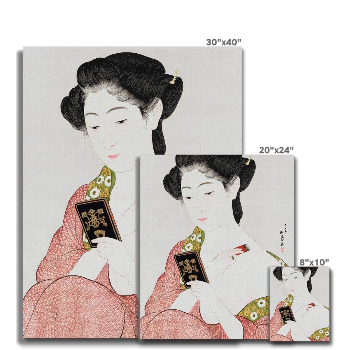 Woman Applying Powder (1918) by Goyō Hashiguchi Canvas