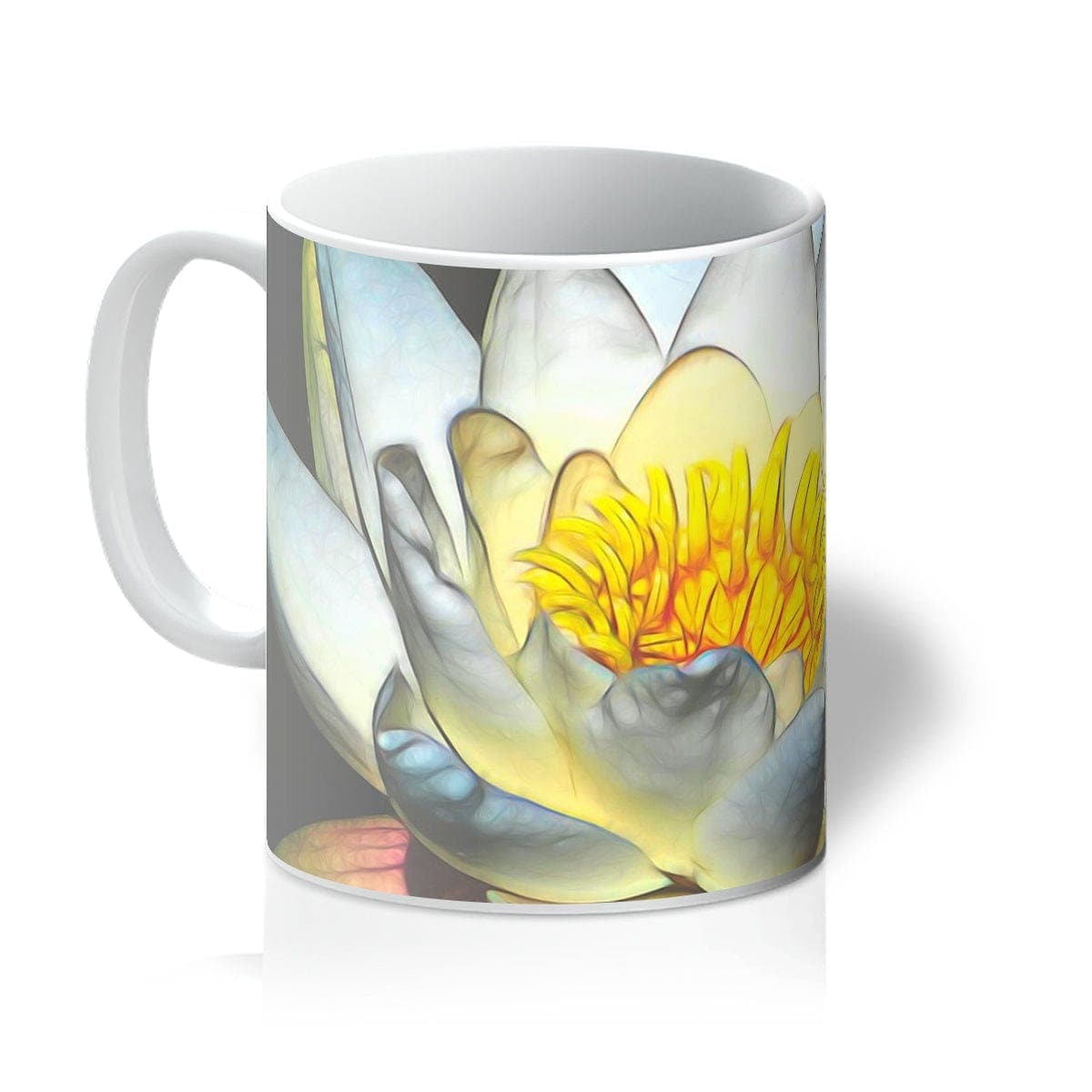 Soft white Lotus, Mug by Sensus Studio