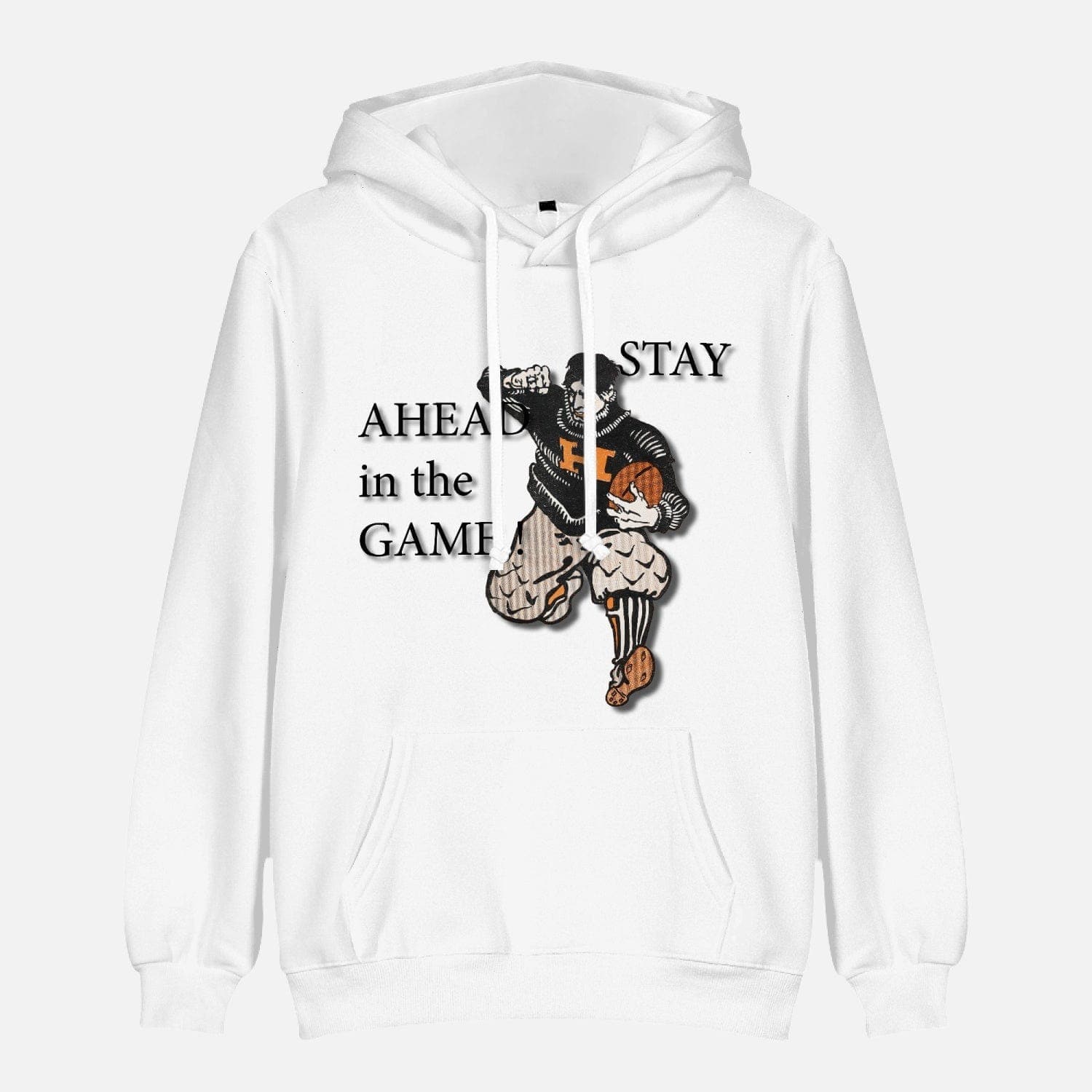 STAY AHEAD -  Round Collar Hoodie