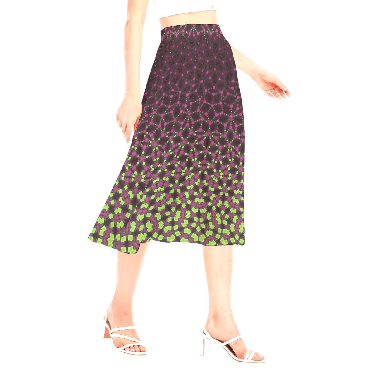 All-Over Print Women's Long Section Chiffon Skirt