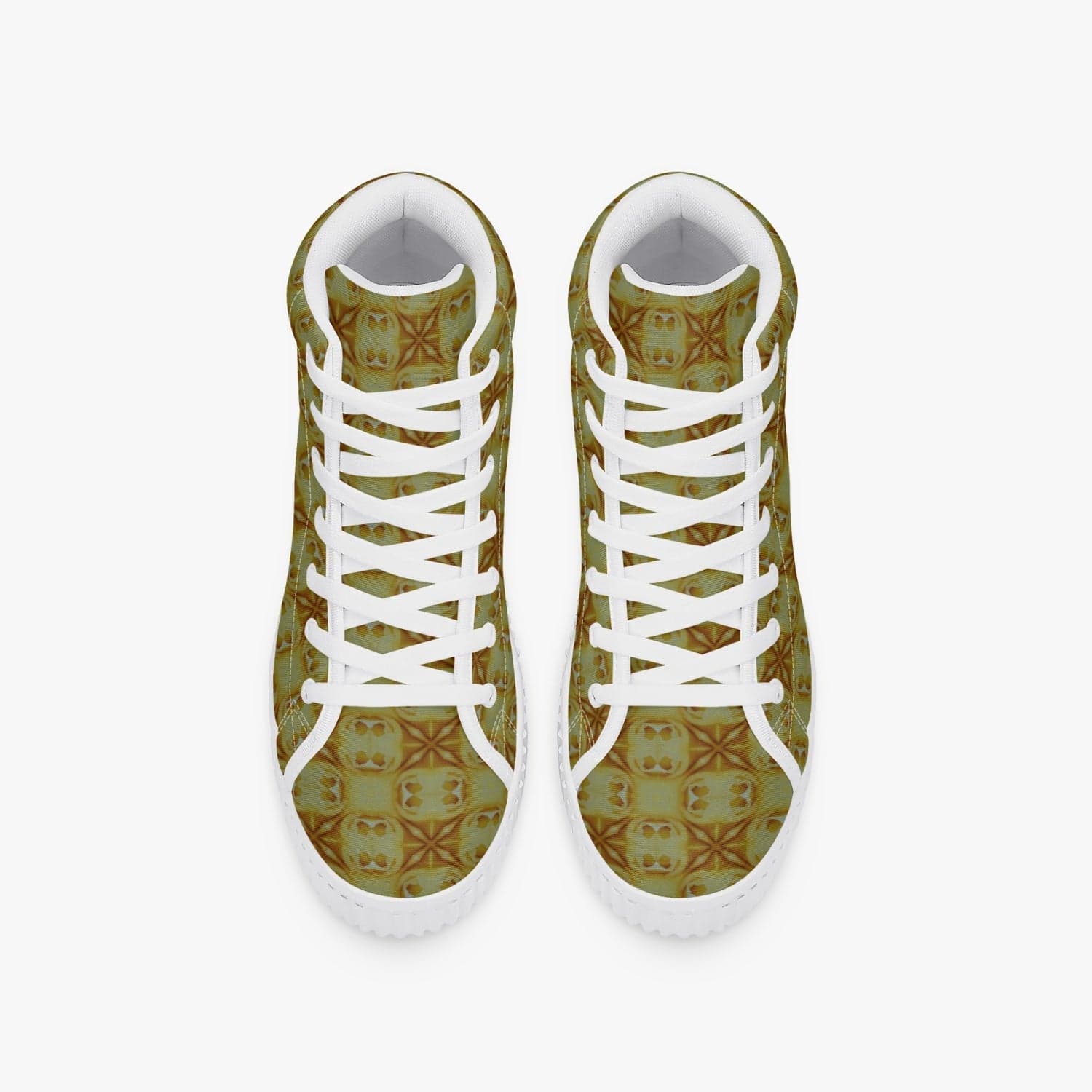 Shades of a yellow rose , Women’s High Top Platform Sneakers, designed by Sensus Studio Design