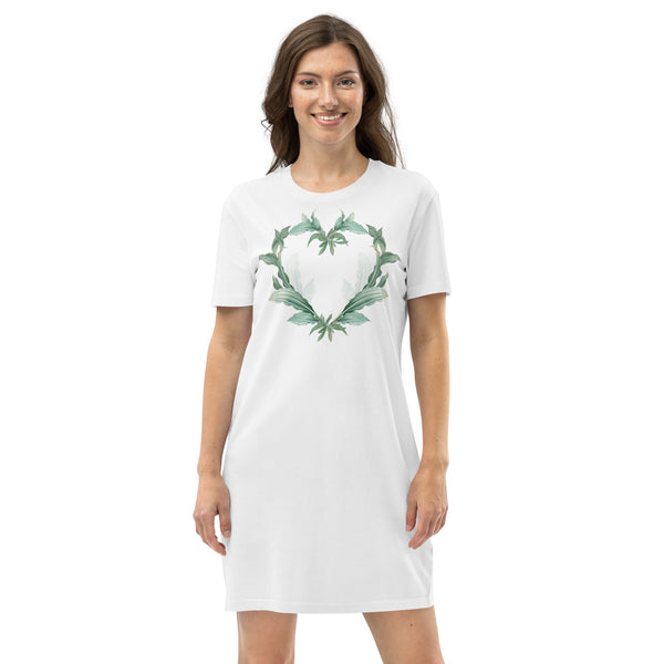 Green Heart, Organic cotton t-shirt dress, by Sensus Studio Design