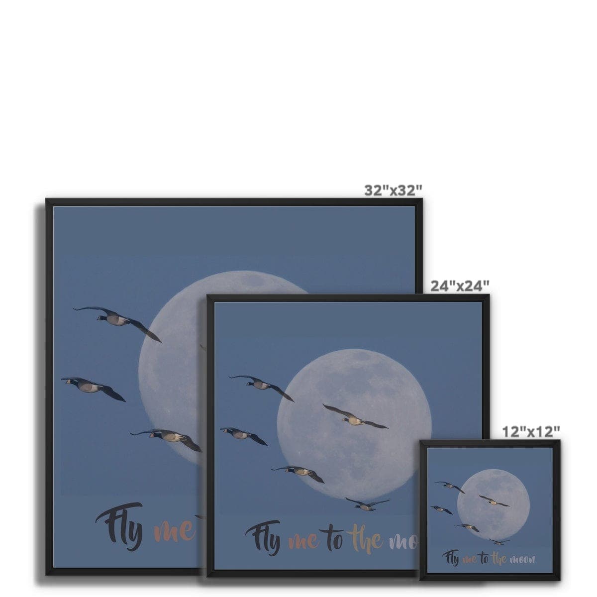 Fly me to the moon, Framed Canvas, by Sensus Studio