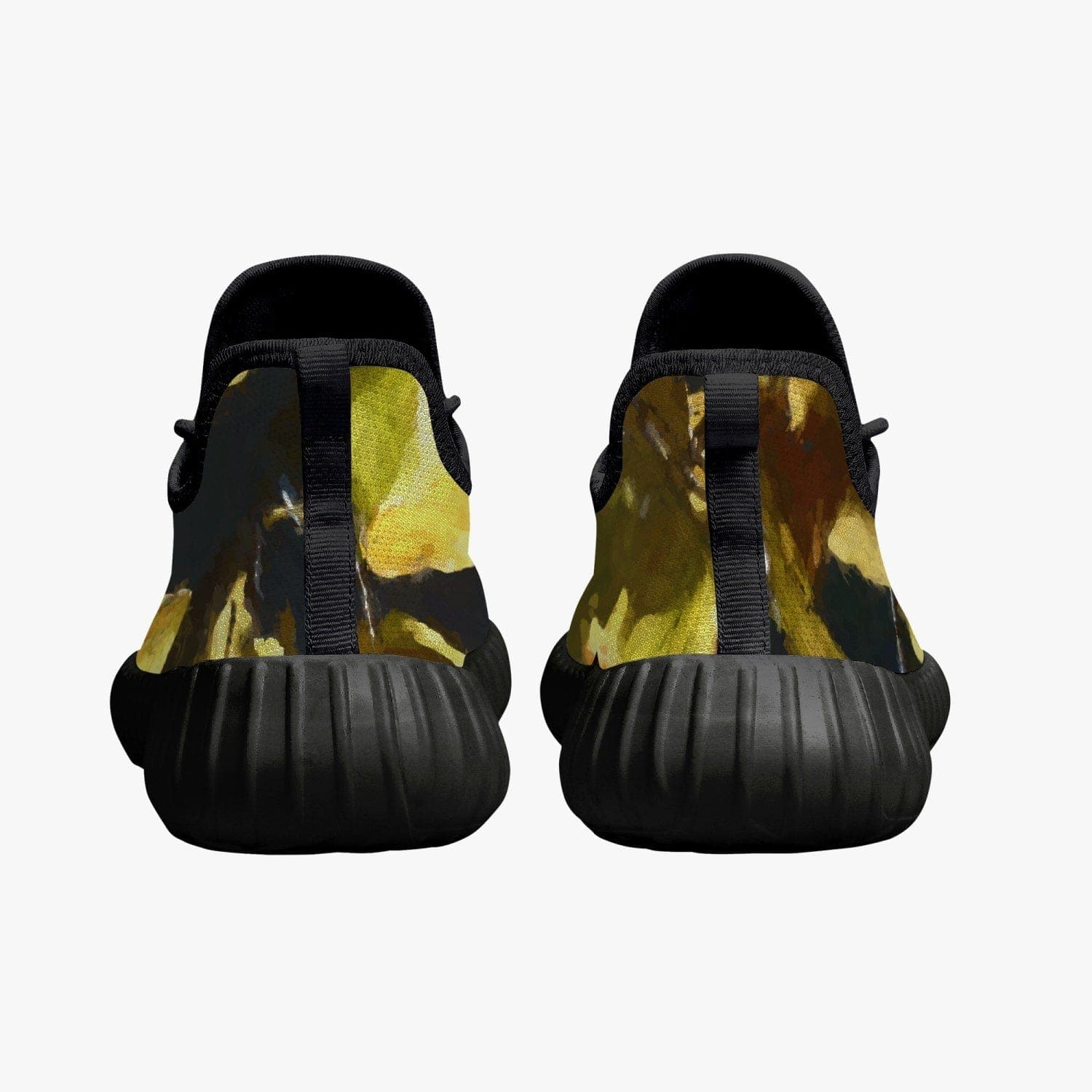 Yellow beech leafes. Mesh Knit Sneakers - White/Black, designed for Sensus Studio