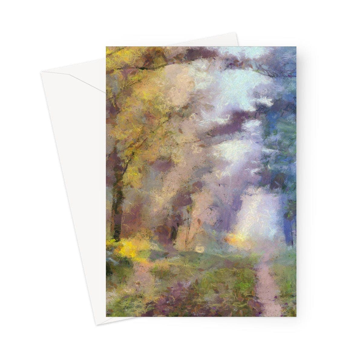 Early Morning Strole in the Woods Greeting Card