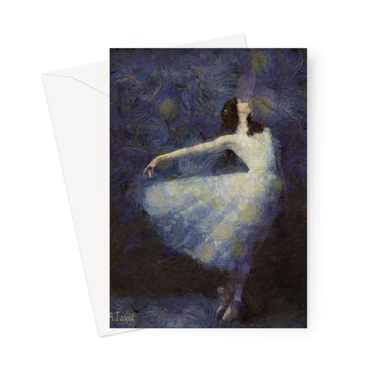 Fairy Dance - Ballerina White Dress Greeting Card