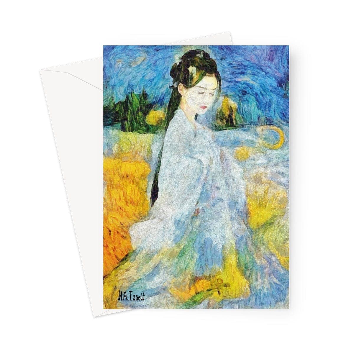 Geisha - Van Gogh Greeting Card