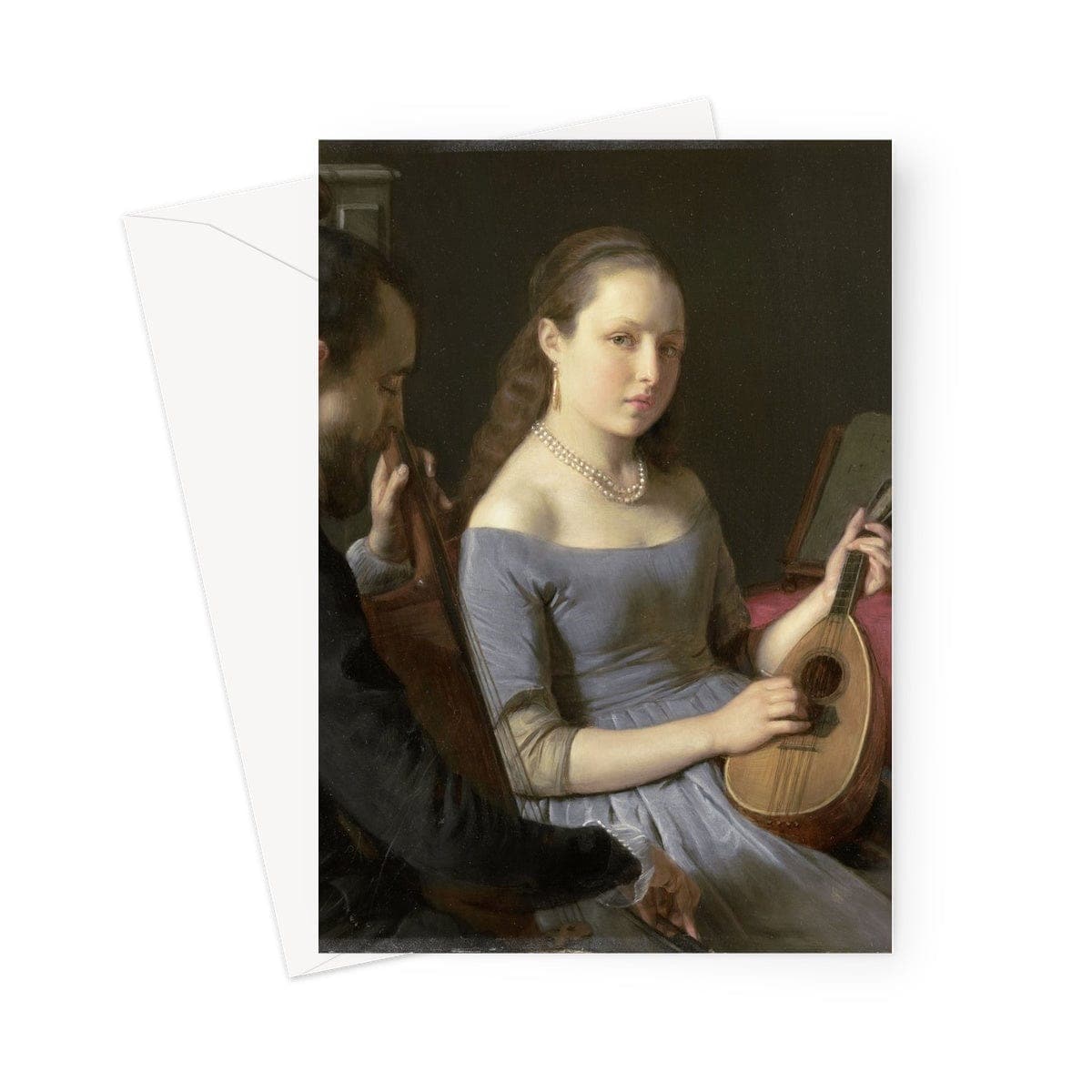The Duet, Charles van Beveren, 1830 - 1850 Greeting Card