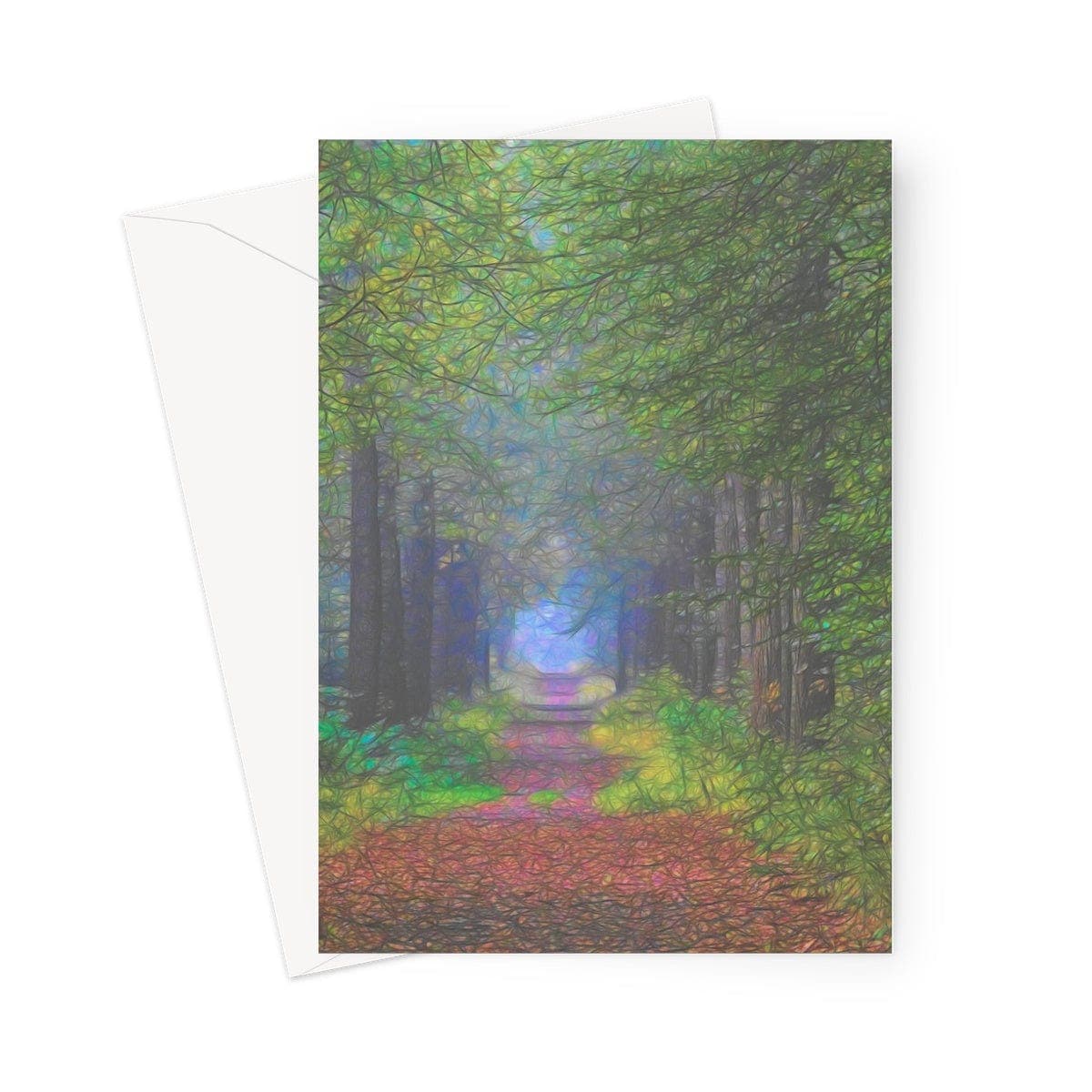 Forest lane, Art on a Greeting Card, by Sensus Studio