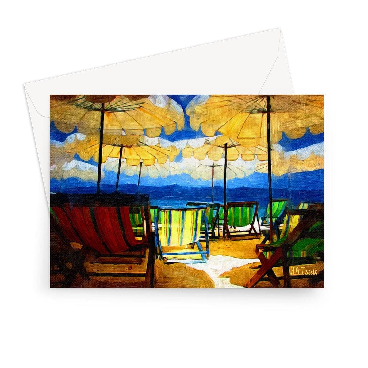 Sunny Day on the Beach Greeting Card