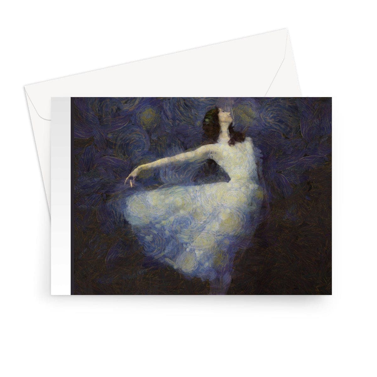 Fairy Dance - Ballerina White Dress Greeting Card