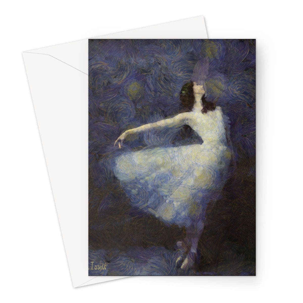 Fairy Dance - Ballerina White Dress Greeting Card