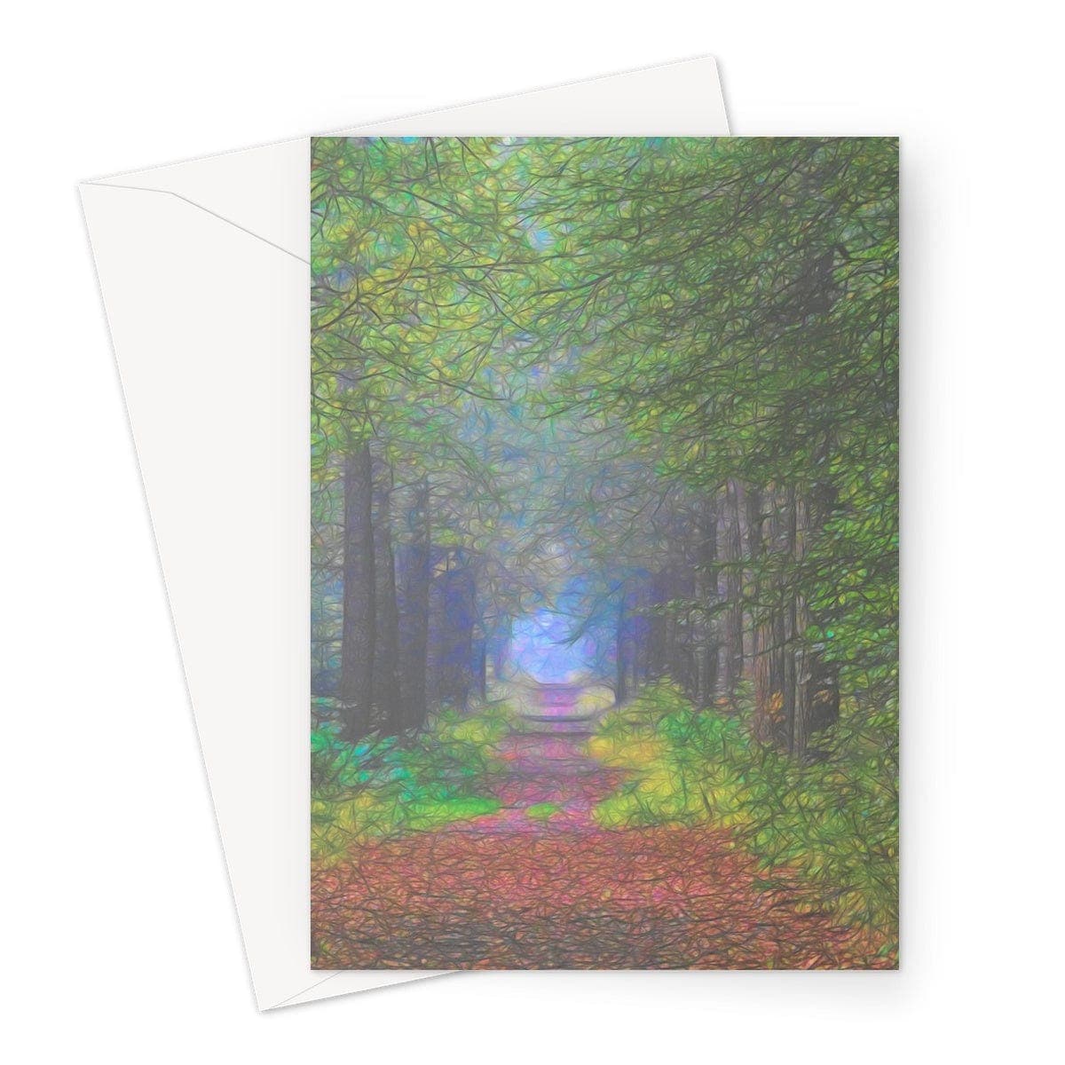 Forest lane, Art on a Greeting Card, by Sensus Studio
