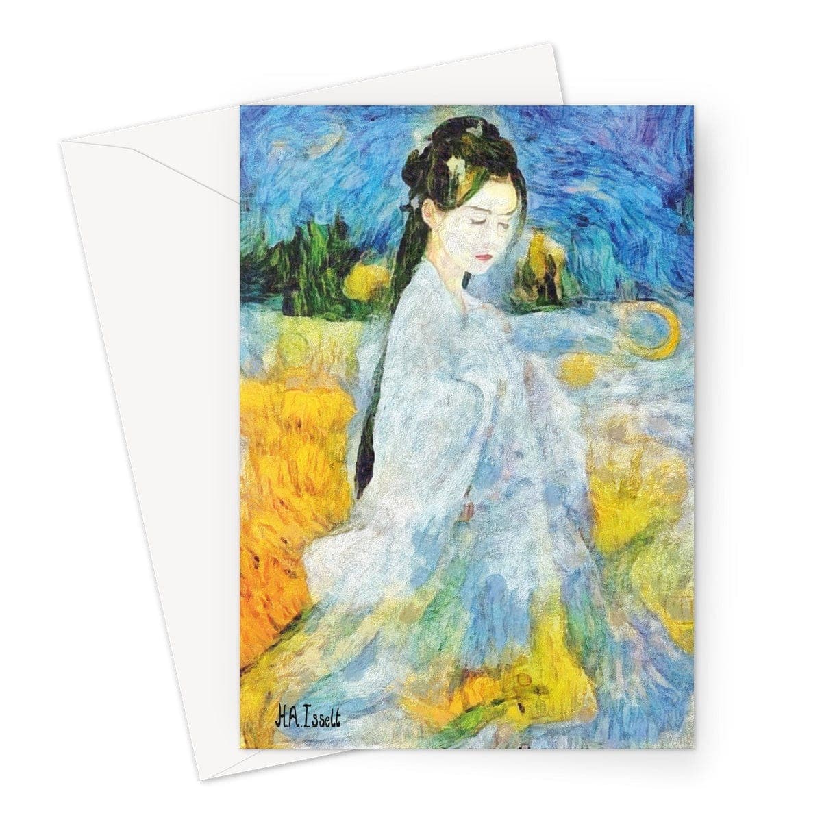 Geisha - Van Gogh Greeting Card