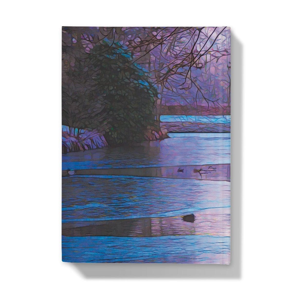 Winter pond Hardback Journal