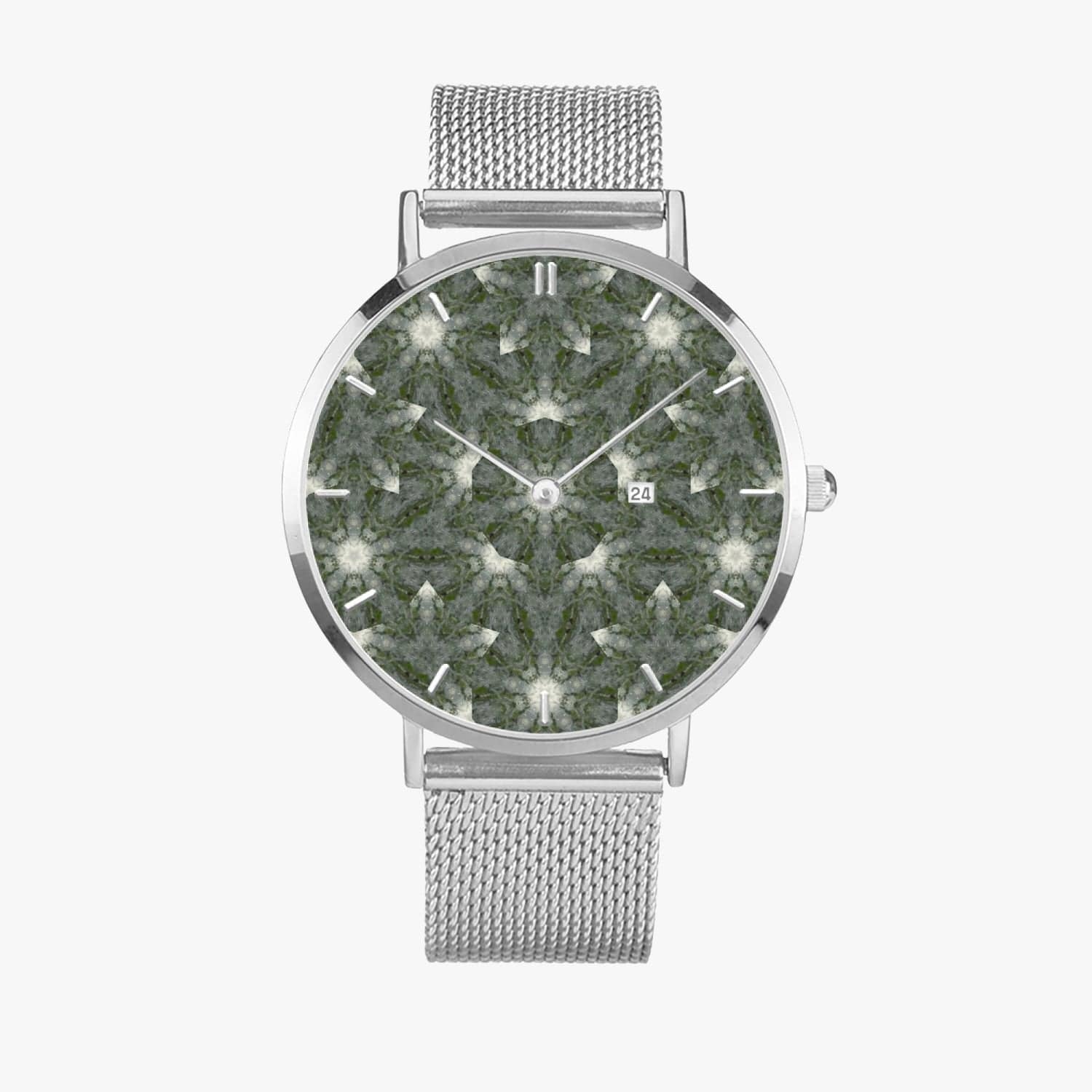 Morninglight in the forest, Stainless Steel Perpetual Calendar Quartz Watch (With Indicators)by Sensus Studio Design