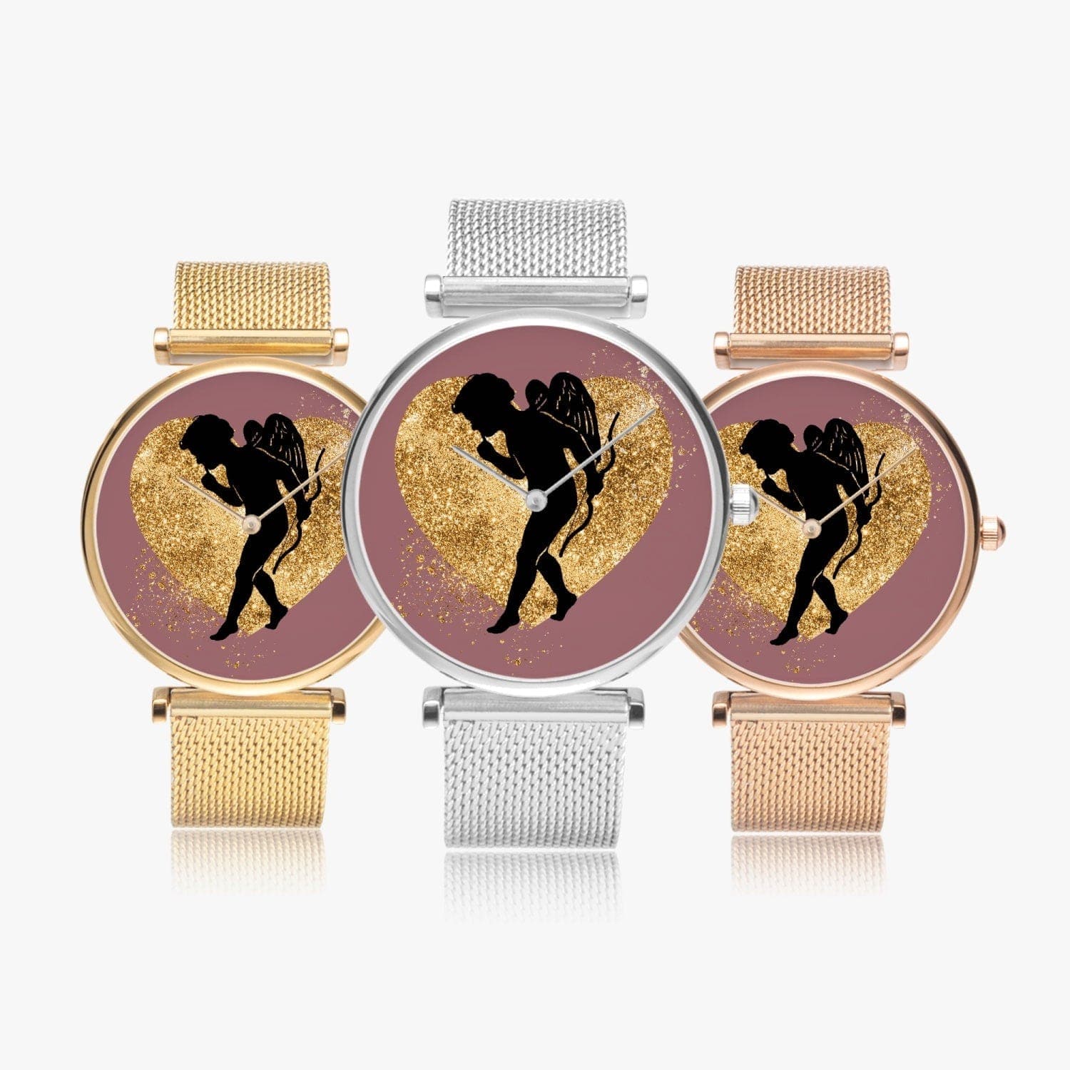 Cupid and the golden heart,  New Stylish Ultra-Thin Quartz Watch, designed by Sensus Studio Design