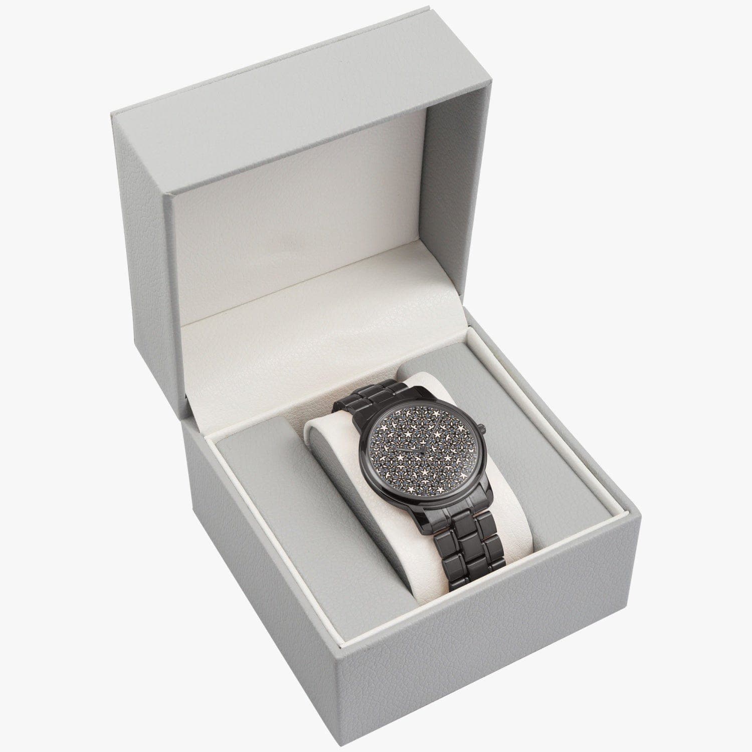 Mountain and snow pattern, Folding Clasp Type Stainless Steel Quartz Watch, desgined by Sensus Studio Design